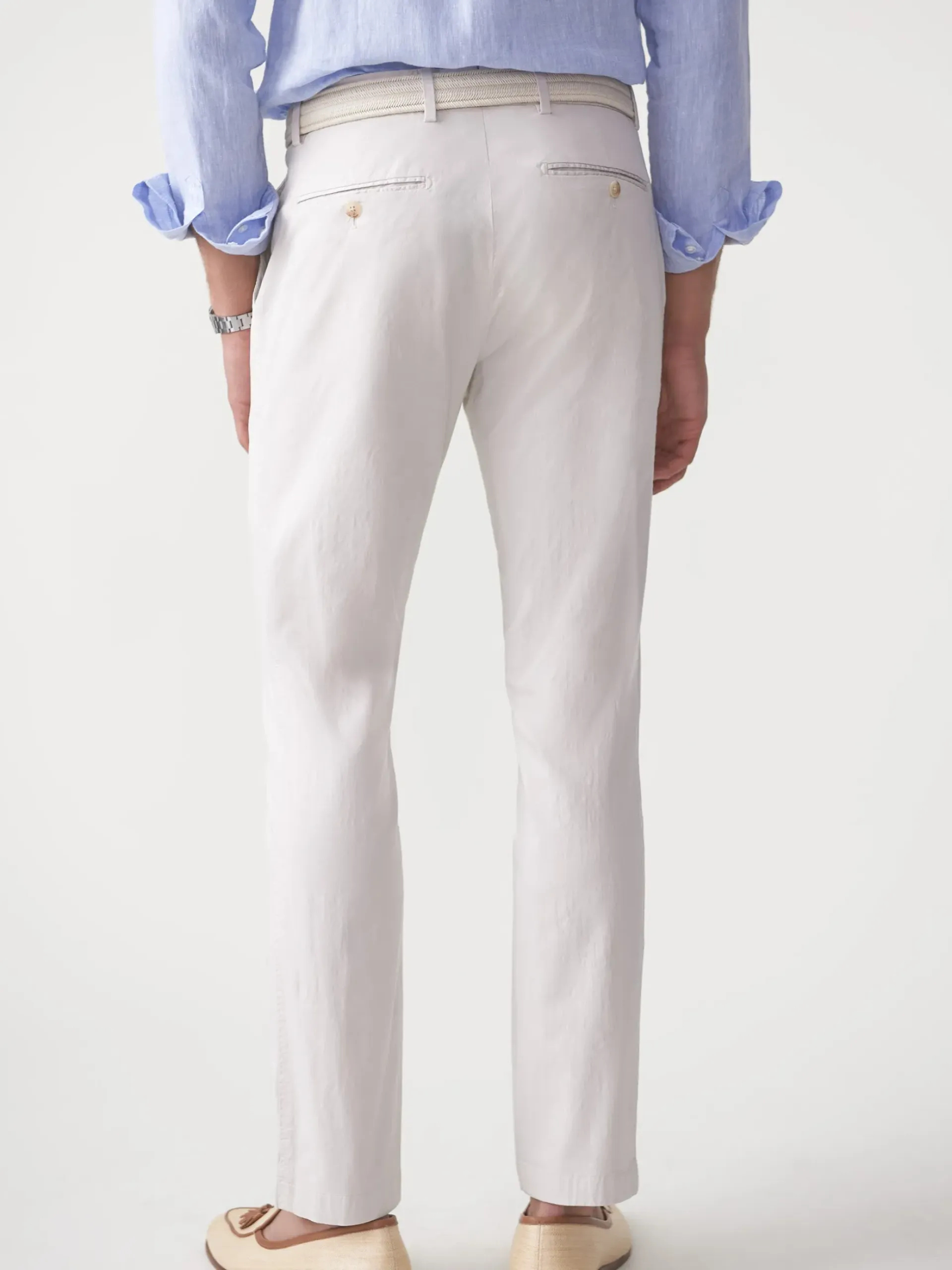 J.McLaughlin Taylor Straight-Fit Chino in Italian Twill Stone Outlet