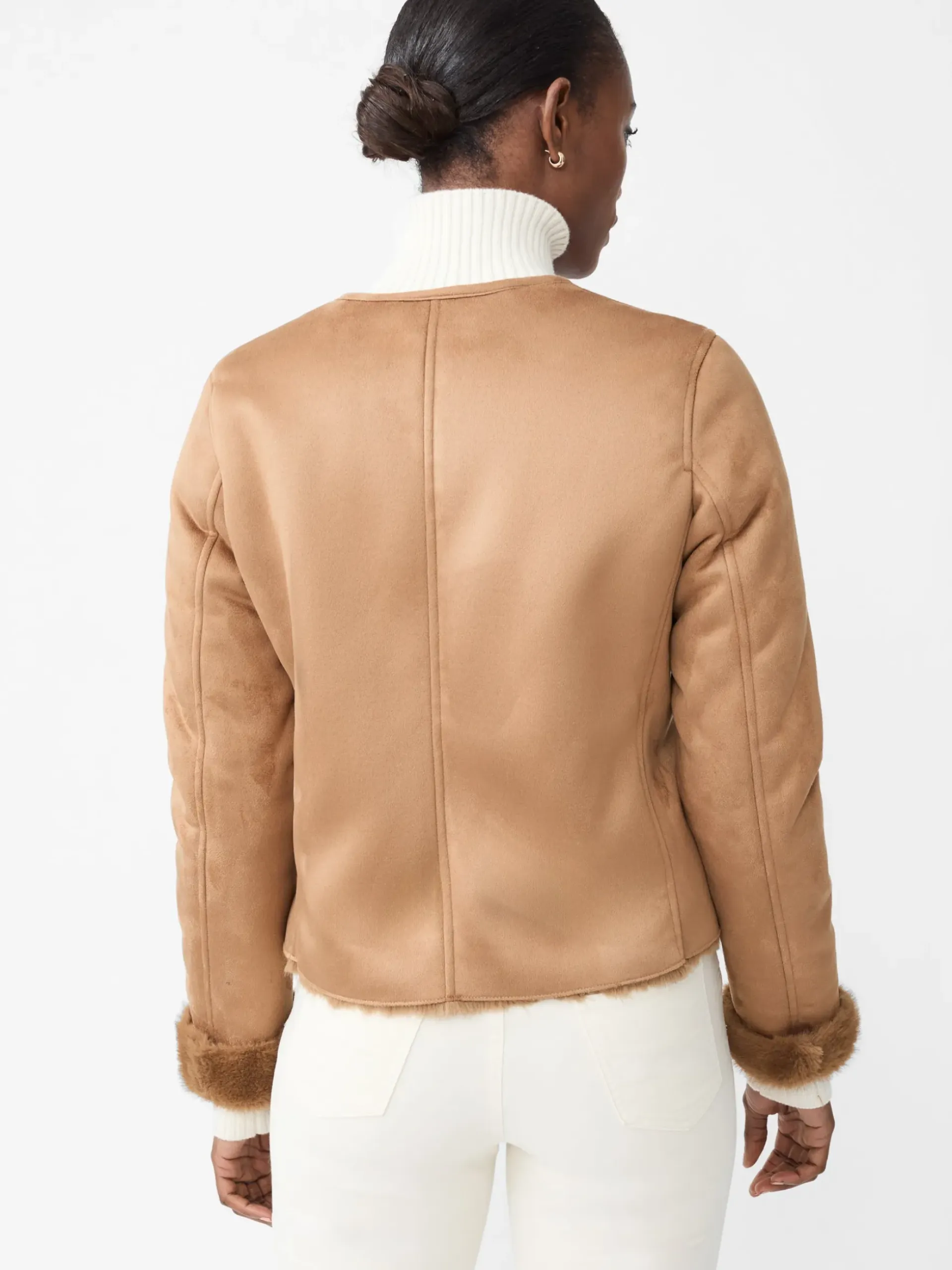 J.McLaughlin Telluride Faux Suede Jacket Sand Best