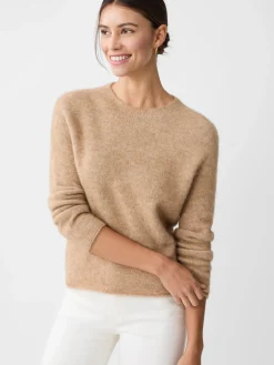 J.McLaughlin Tenley Alpaca Blend Sweater HeatherCamel Best