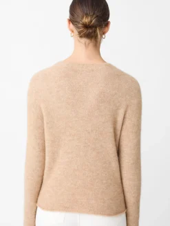 J.McLaughlin Tenley Alpaca Blend Sweater HeatherCamel Best