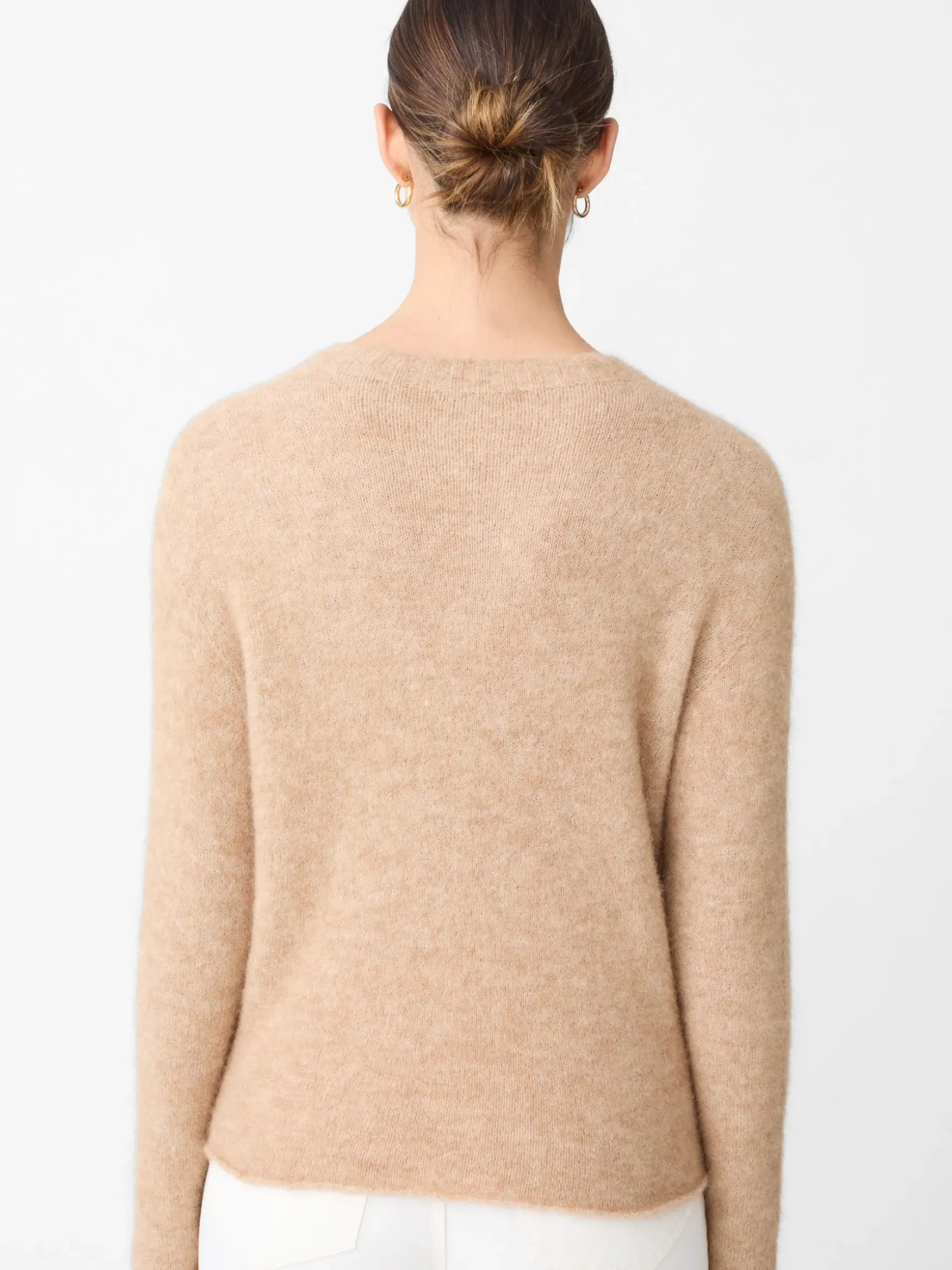 J.McLaughlin Tenley Alpaca Blend Sweater HeatherCamel Best