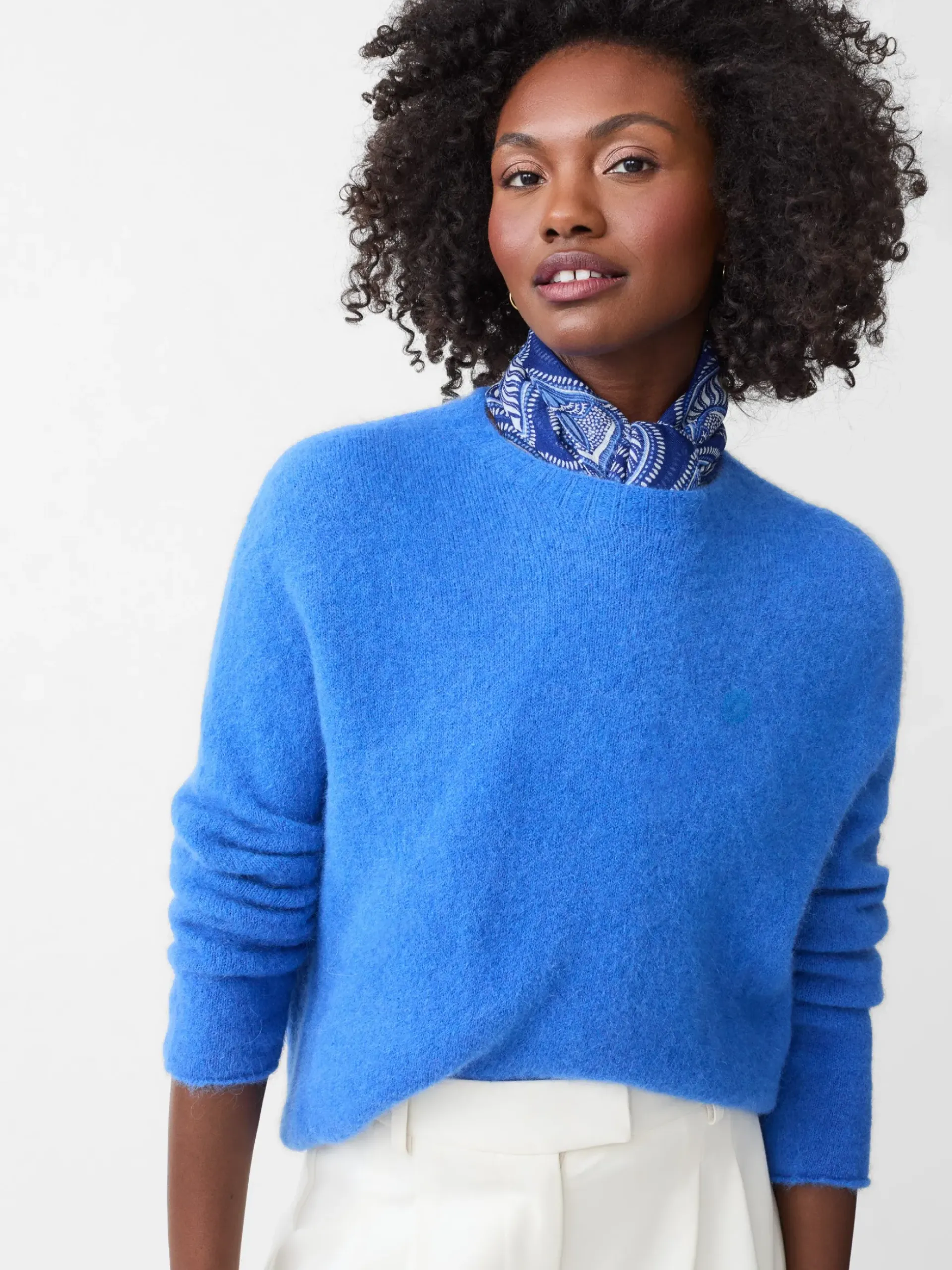 J.McLaughlin Tenley Alpaca Blend Sweater FrenchBlue Fashion