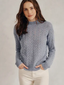 J.McLaughlin Tiler Sweater HeatherBlue Discount