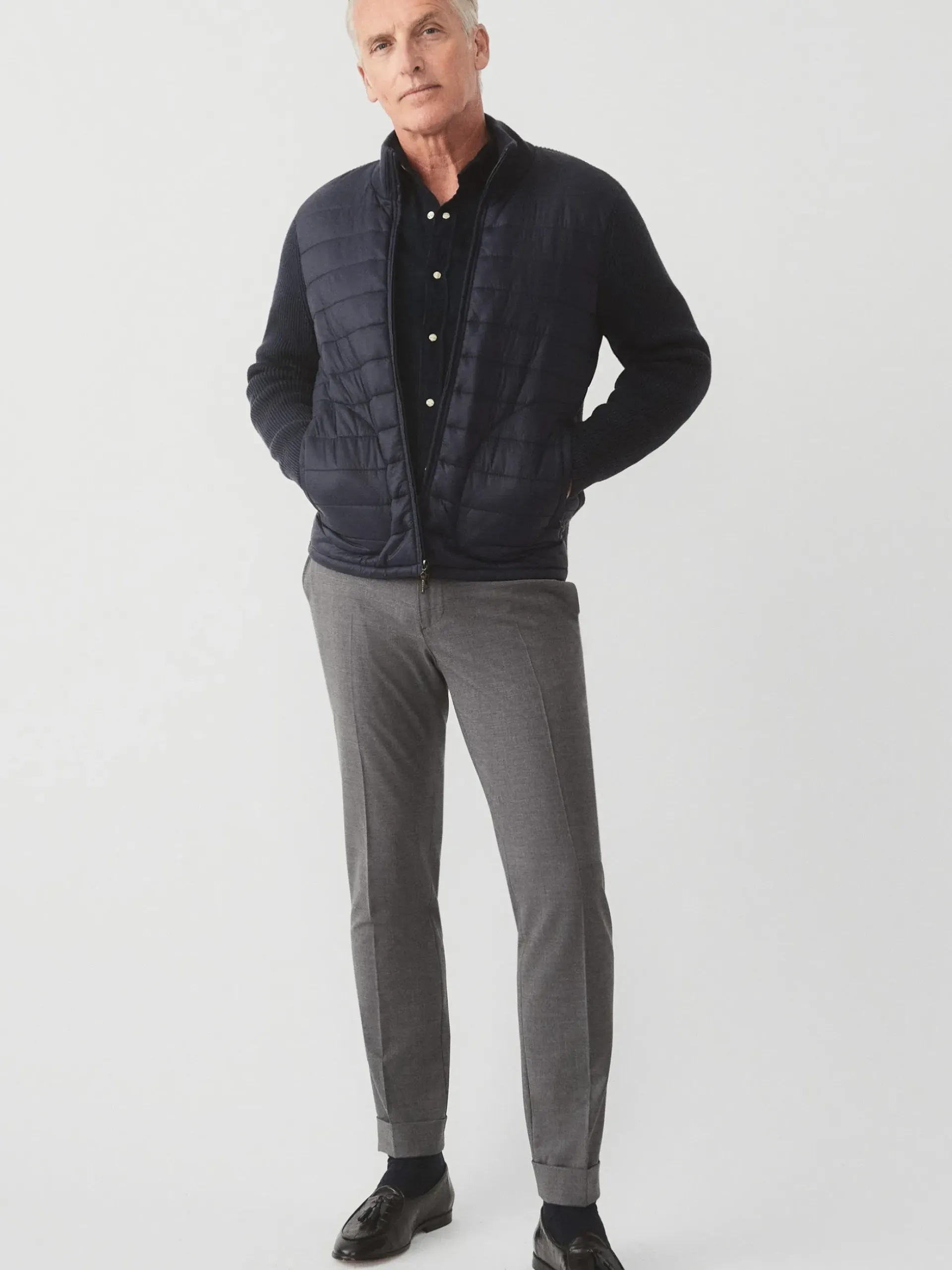 J.McLaughlin Torino Zip Up Navy Sale