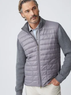 J.McLaughlin Torino Zip Up Gray Fashion