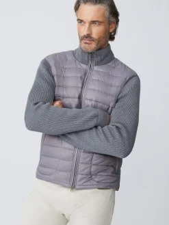 J.McLaughlin Torino Zip Up Gray Fashion