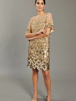 J.McLaughlin Tricia Sequin Dress: RSVP x Steven Stolman Gold Sale