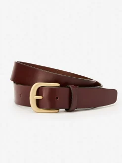 J.McLaughlin Tuscan Full Grain Leather Belt Brown Fashion