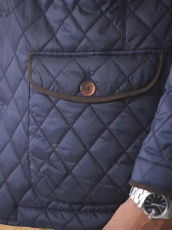 J.McLaughlin Upland Quilted Jacket Navy New