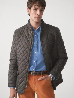 J.McLaughlin Upland Quilted Jacket DarkOlive Best