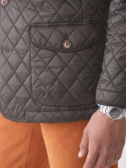 J.McLaughlin Upland Quilted Jacket DarkOlive Best