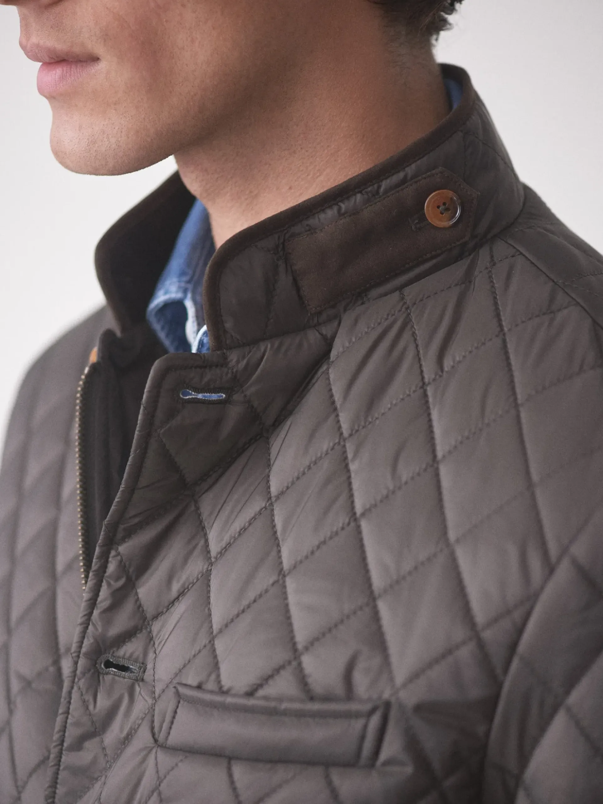 J.McLaughlin Upland Quilted Jacket DarkOlive Best