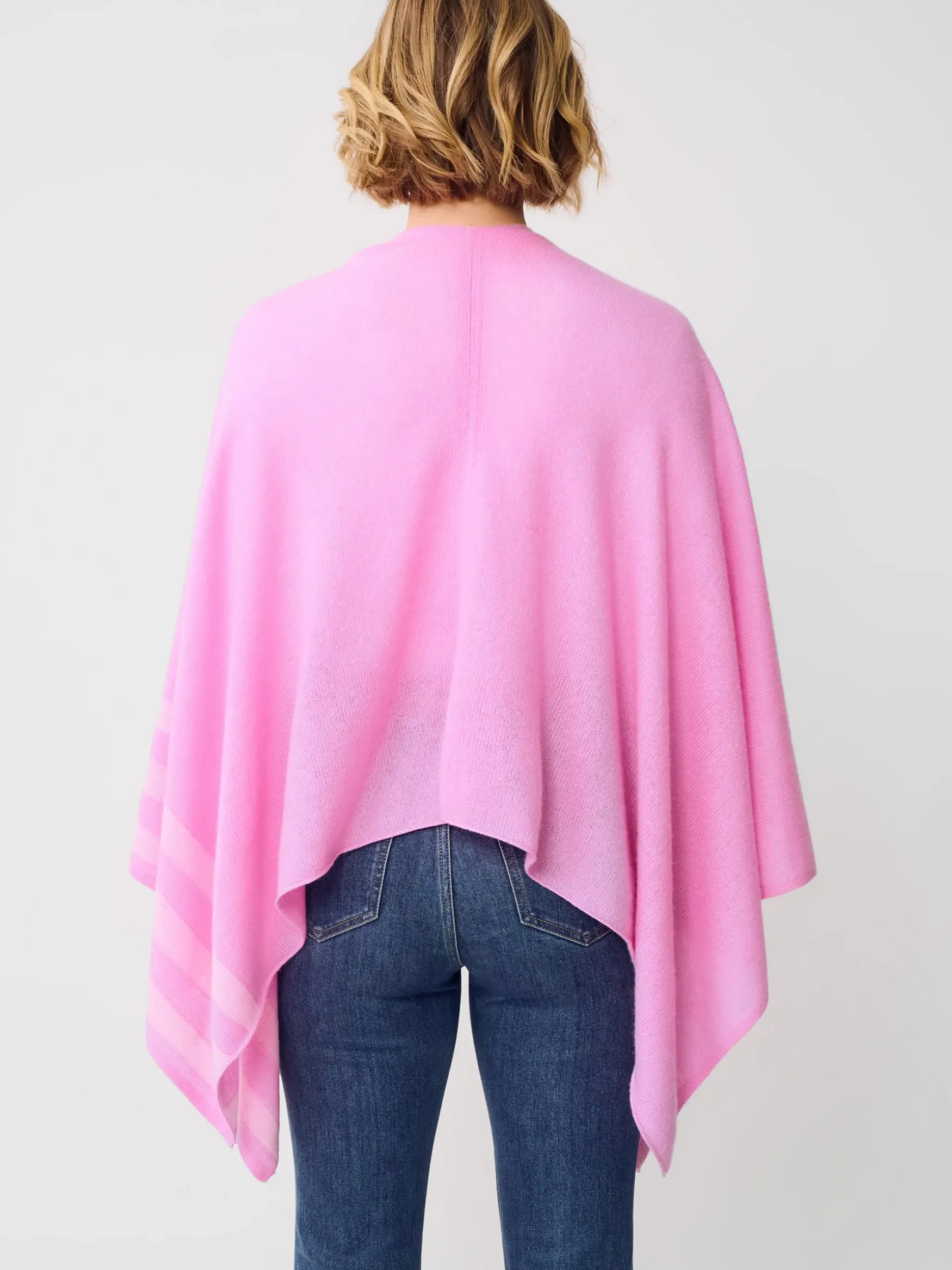 J.McLaughlin Veronique Cashmere Wrap in Stripe Pink/LightPink Fashion