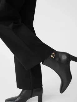 J.McLaughlin Vivvi Leather Ankle Boots Black Fashion