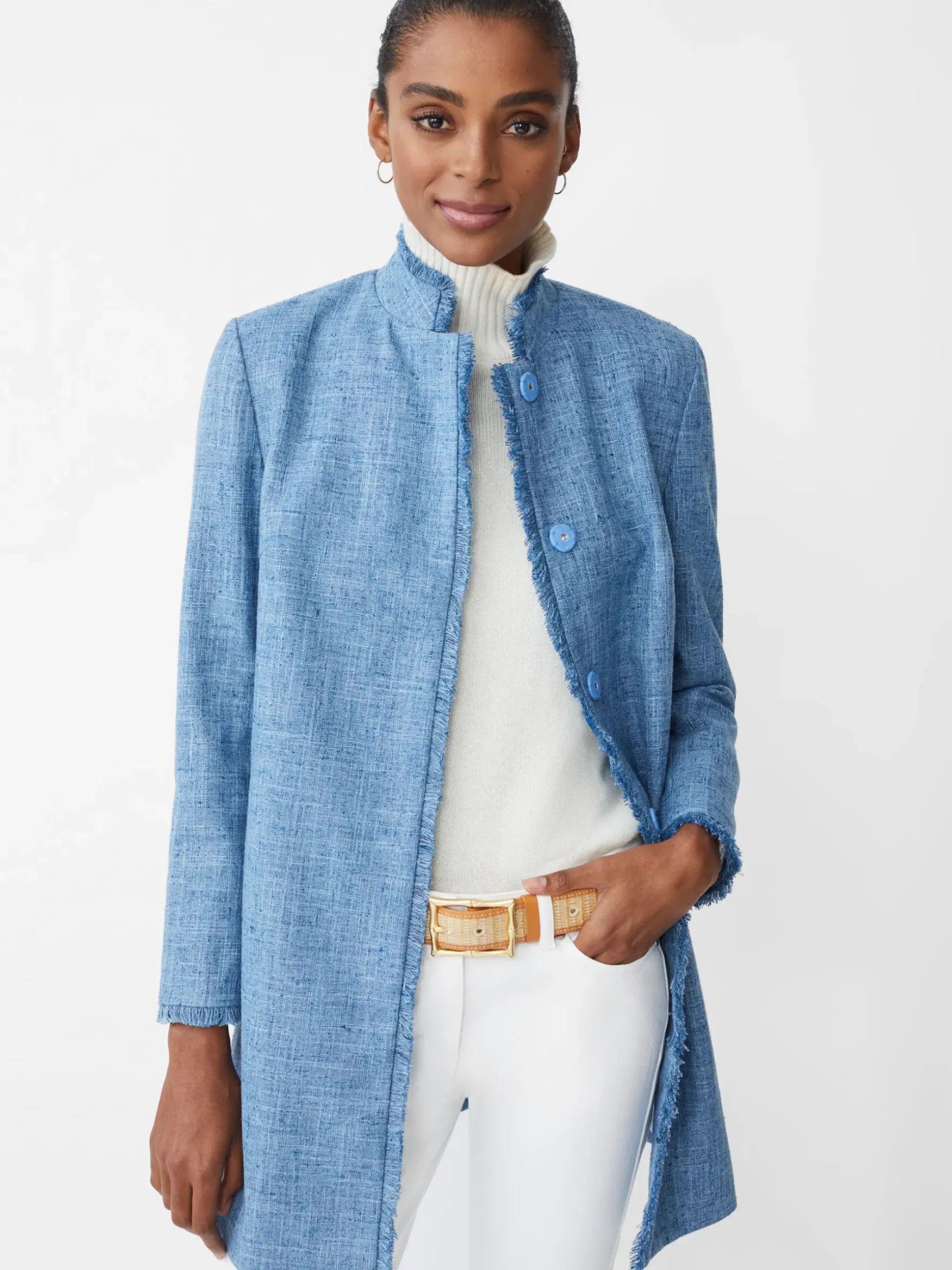J.McLaughlin Walden Coat PacificBlue Hot