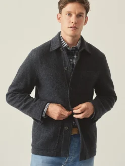 J.McLaughlin Weekender Jacket in Herringbone Navy/Gray Discount