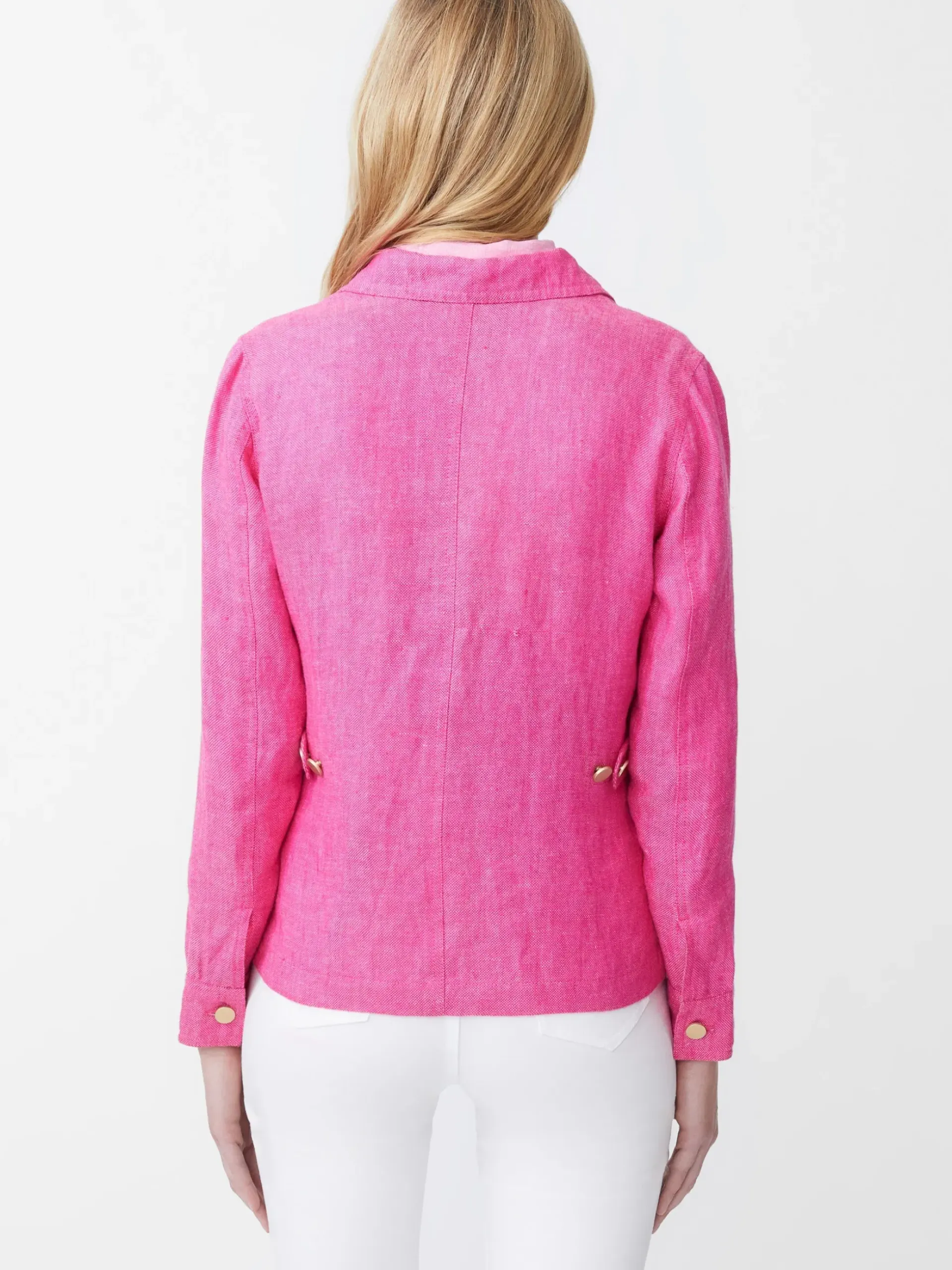 J.McLaughlin Willow Linen Jacket HotPink Hot
