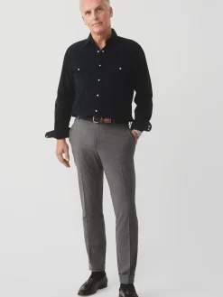 J.McLaughlin Wool Flannel Oxford Pants HeatherGray New