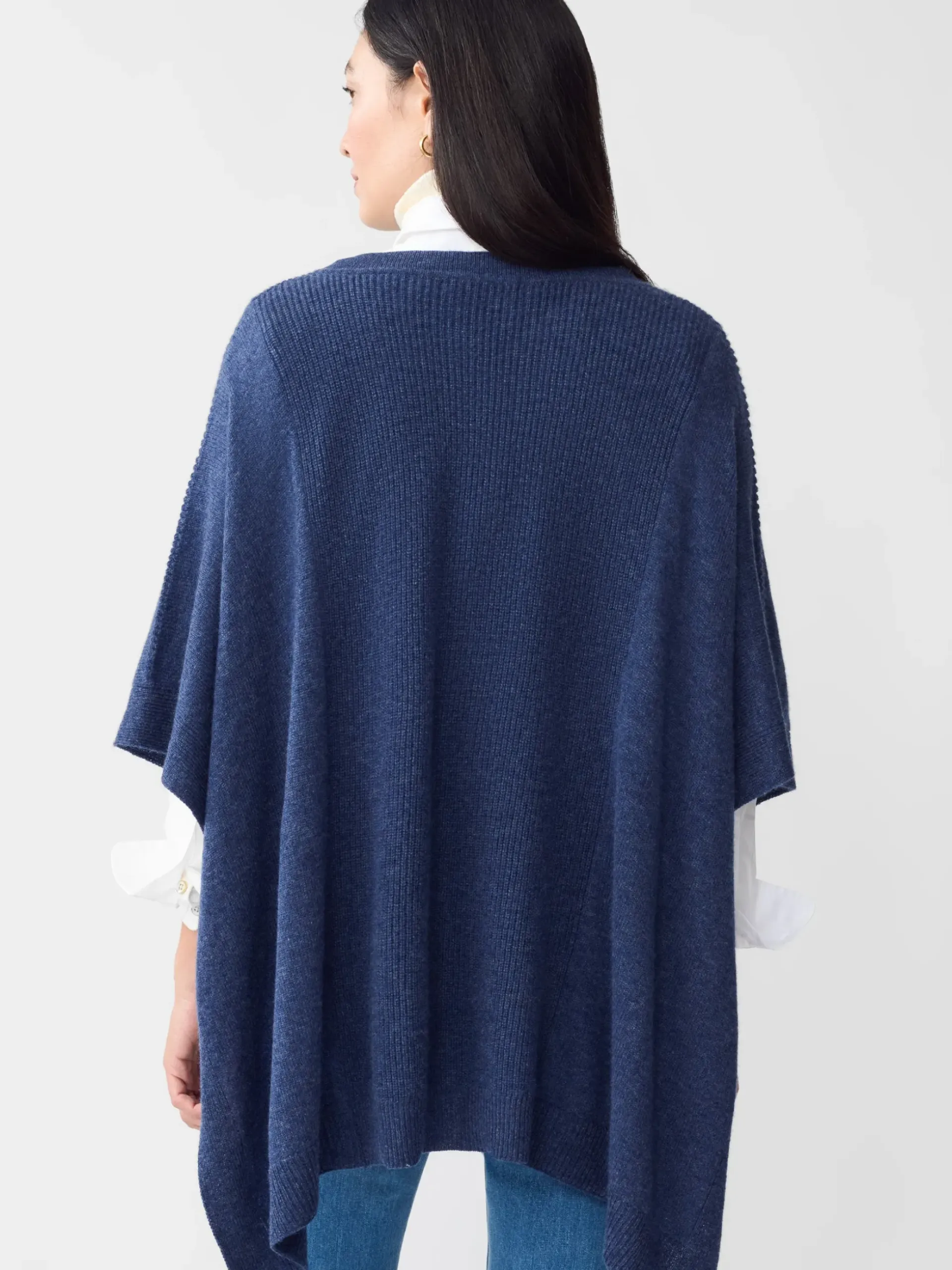 J.McLaughlin Yolanda Cashmere Poncho Denim Discount